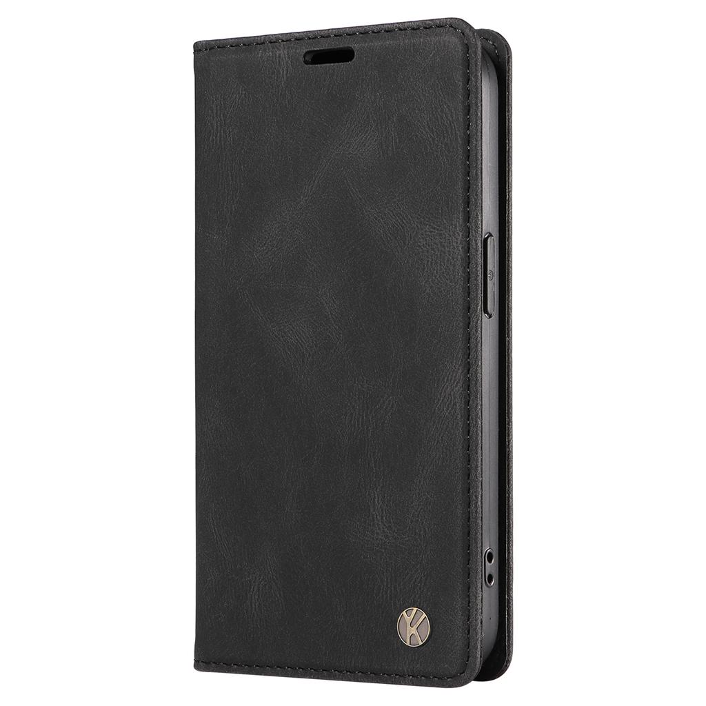 YIKATU YK-004 For OnePlus 12 5G Case Leather Skin-Touch Phone Cover Magnetic Auto-Absorbed