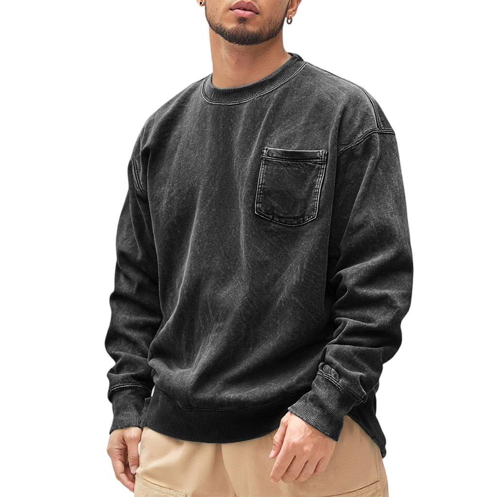 Men's  Trend  Loose  Round Neck  Hoodie  Long Sleeves  Leisure