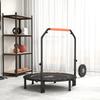 45" Foldable Mini Fitness Trampoline, with Adjustable Foam Handle, Orange