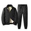 BREAORTION Thick Wetsuit Solid Warm Shirt and Plus Long Winter Men's Fleece-Lined Set, Color, Outerwear, Pants, Casual, Sizes, Sleeve, Loungewear,