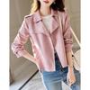 Demana Women's Faux Suede Lapel Jacket