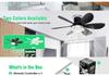 E27 Crystal Ceiling Fan Light with Remote Control - LED Six-Blade for Bedrooms