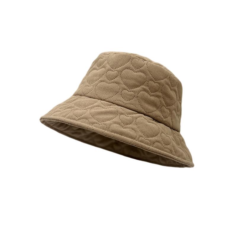 New Hat Women's Winter Plain All-match Basin Hat Autumn and Winter Face Small Bucket Hat Warm Bucket Hat