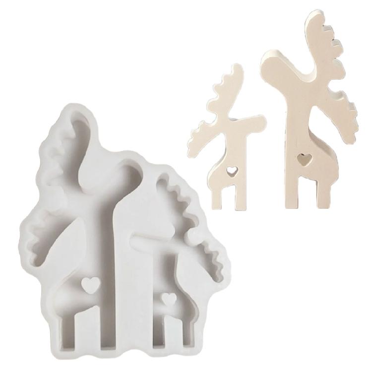

Reindeer Candle Molds Christmas Elk Silicone Moulds Plasters Molds Ornament Molds Castings Molds Candle Making Molds 1