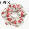 6pcs/lot Hair Scrunchies Bands Scrunchy Ties Ropes Ponytail Holder for Women Accessories Fabric Headwear Ditsy Floral Sweet Cute
