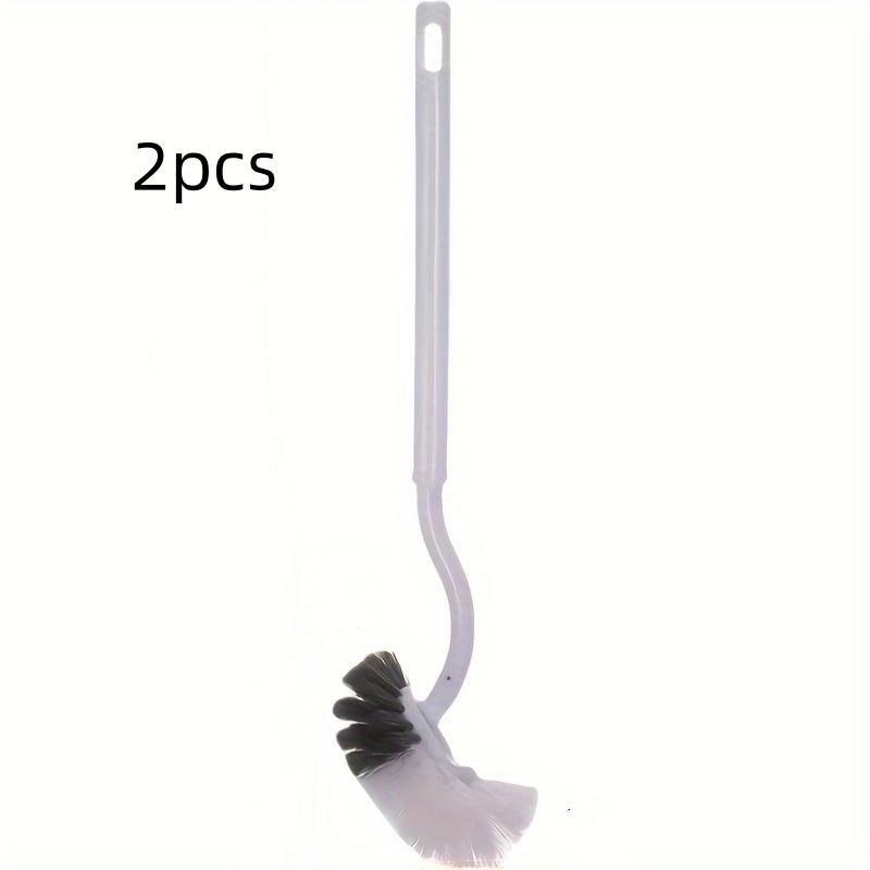 1pc/2pcs Toilet Brush, Bathroom Cleaning Brush, Long-Handled Soft-Bristled Brush, Household Toilet Cleaning Brush
