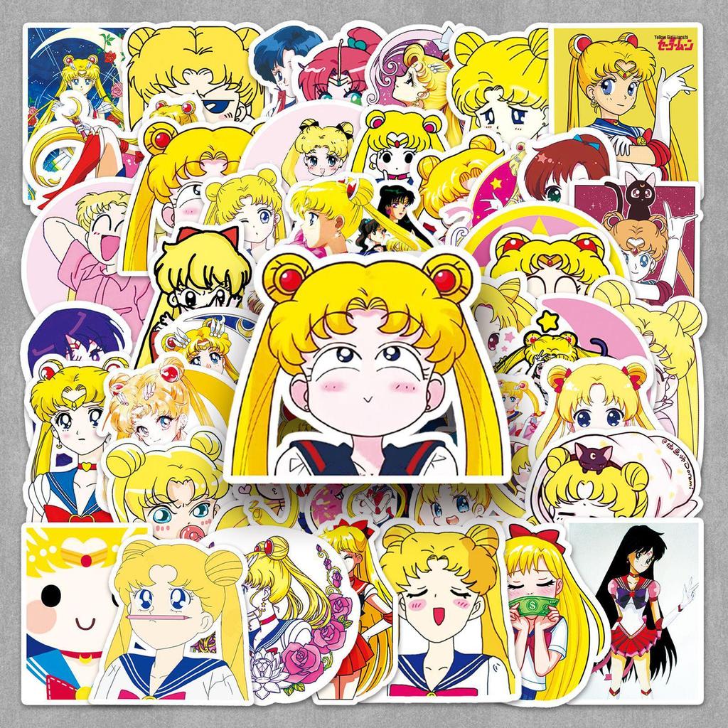 51 Cute Sailor Moon Stickers: Japanese Anime Decor for Water Bottles, Journals, and Resin Crafts