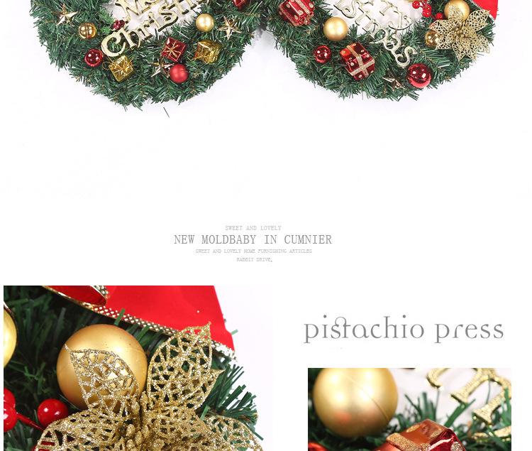 2025 Weihnachtsfensterkranz - 30CM Feiertagsdekoration für Einkaufszentren & Hotels