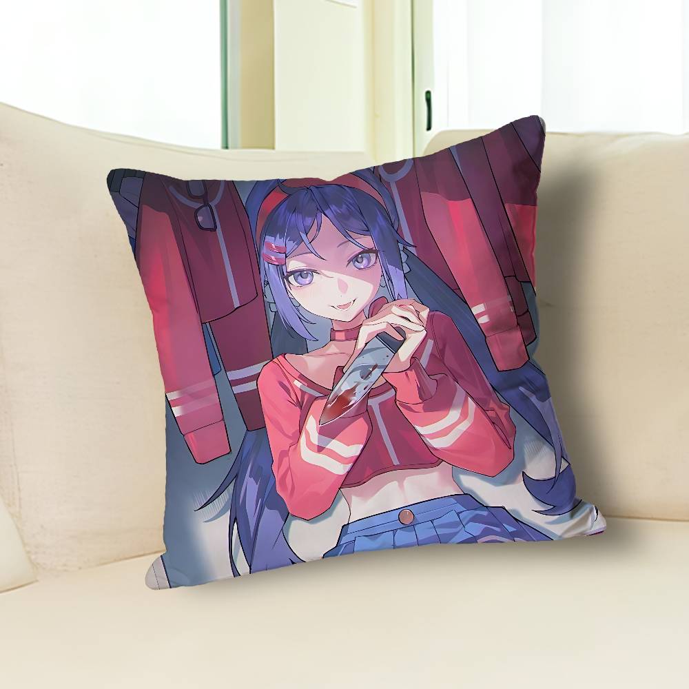 M-MiSide Cute Girl M-Mita Pillow Case Modern Home Decorative Cozy Plush Pillowcase For Living Room Bedroom Sofa