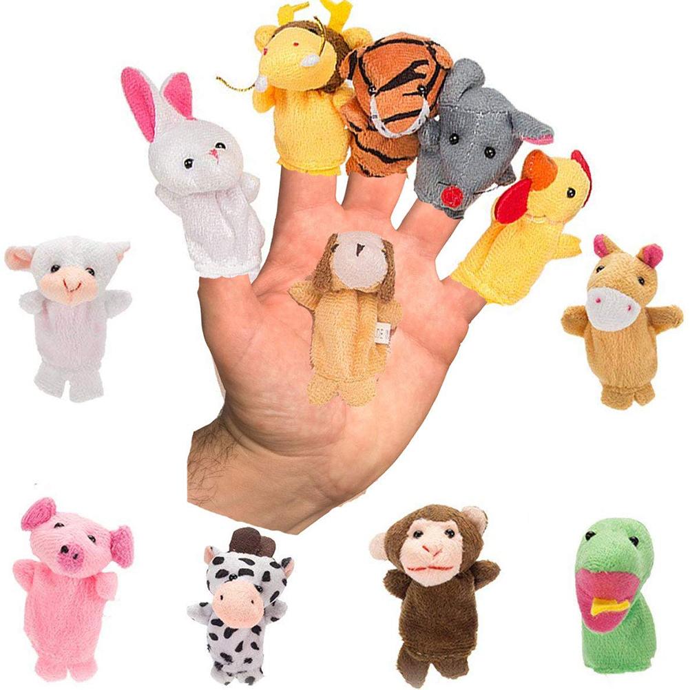 12 Stück Chinesisches Tierkreiszeichen Weiche Tierpuppe Cartoon Finger Spielzeug Plüsch Geschenk für Kinder Erwachsene