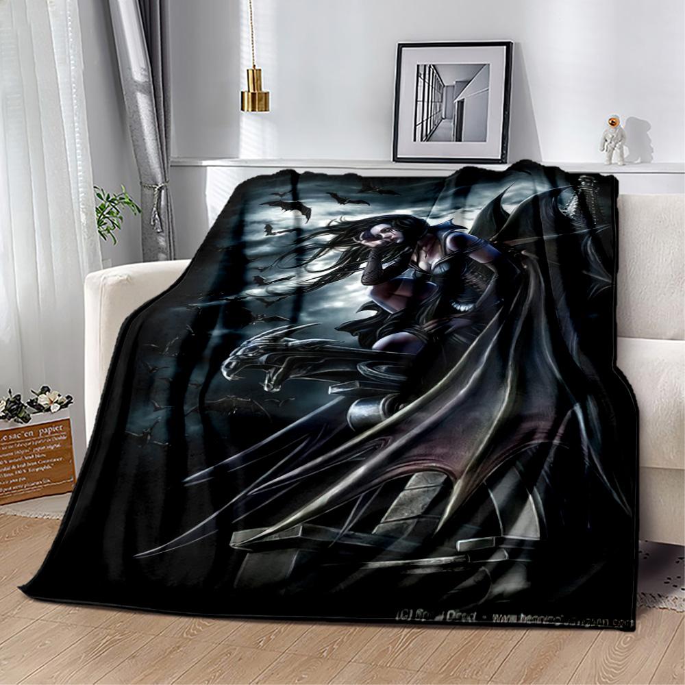 Gothic Style Blanket Soft Warm Cozy Great for Livingroom Picnics Sofa for All Seasons Digital Print Perfect Gift for Relatives and Friends
