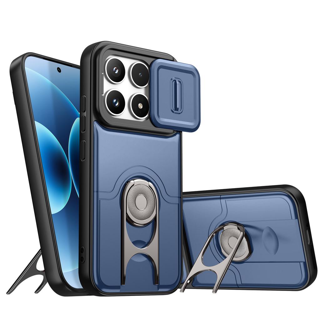 For Xiaomi Poco X6 Pro Case Poco F6 Pro Cover Poco X6 Pro F6Pro Matte Feeling Hard Military Stand Holder Protection Phone Covers