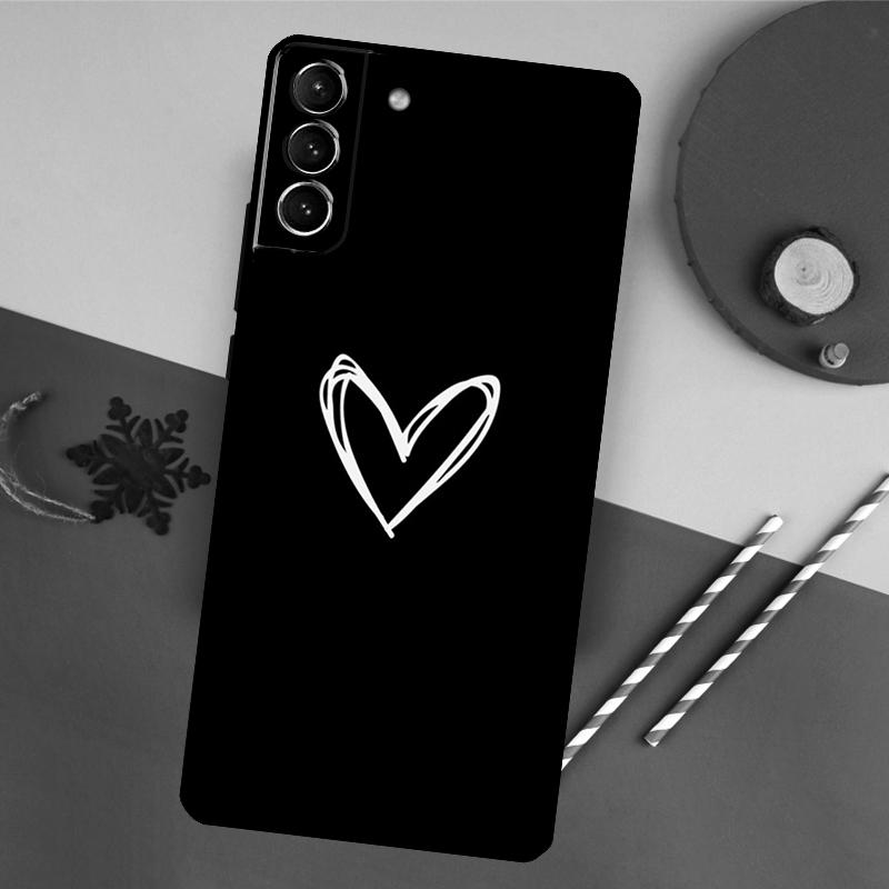 Cute Heart Phone Case For Samsung Galaxy S25 S26 Ultra S20 S21 S22 S23 S24 Plus S10 S25 FE Back Cover