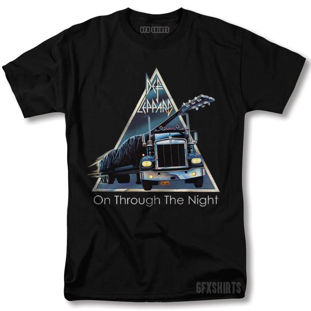 Def Leppard On Through The Night Shirt Rock Concert Tour Graphic T-Shirt Unisex T-Shirt XXL