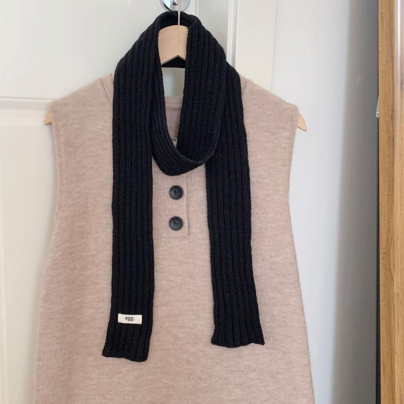 Scarf atmosphere new fashion long thin baguette dopamine color knitted wool scarf scarf