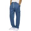 Men's Loose Casual Multi-pocket Work Pants, Youth Stretch Waist Drawstring  Pants