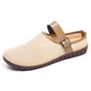 Women Knitted Half Slippers Breathable Mesh Casual Slides Comfortable Lightweight Slip-on Mules