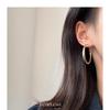 Dongdaemun Chunky Circle Hoop Earrings: Matte Gold & Silver, 14k Gold Plated