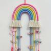 Bohemian Woven rainbow ornaments girl hairpin storage rack wall decoration pendant headdress finishing rack