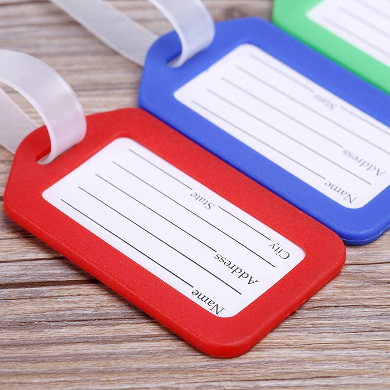 100-Pack Random Color Plastic Luggage ID Tags