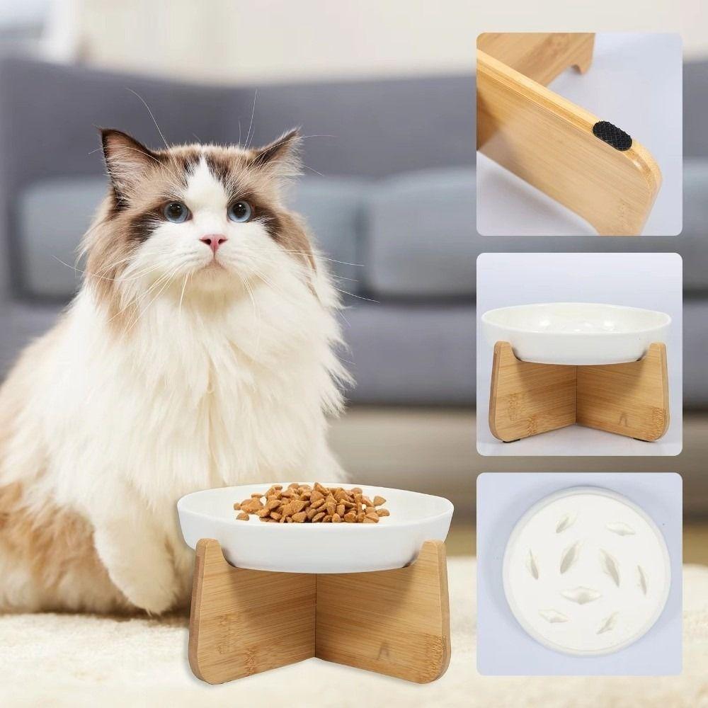Anti-choking Slow Feeder Bowl Ceramic Cat Feeding Bowl Anti Vomiting Bowl  for Cats Dogs