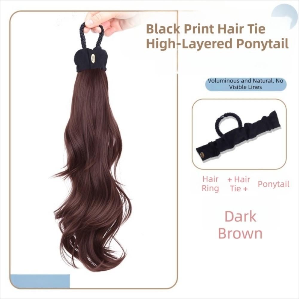 Hair Ties Long Wavy Ponytail Hair Fixed Elastic Hair Bands Ponytail  for Kids and Women