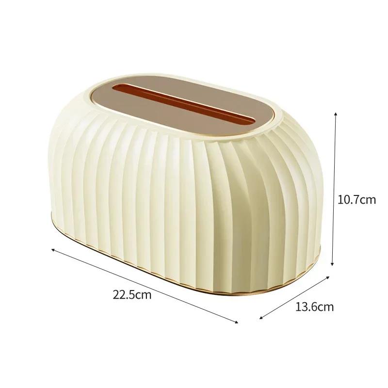 Nordic Striped Tissue Box Holder High Quality Toilet Paper Box Table Napkin Holder Car Tissue Paper Dispenser Home Decoration