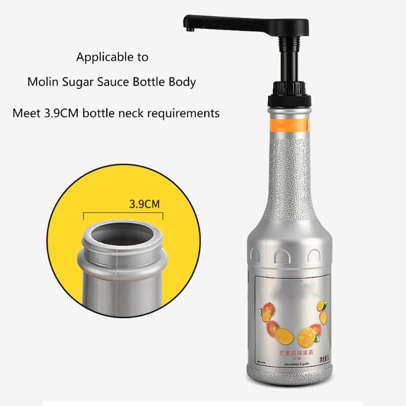 Set of 3/2 Hand Press Quantitative Pump Convenient Sauces Dispensers Practical Syrups Pump Liquid Dispensers Pump