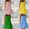 Stylish Women's Holiday Summer Solid Sleeveless Party Beach Loose Short Dress Sundress For Effortless Elegance