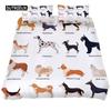 Dachshund Duvet Cover Set Cartoon Style Dachshunds King Size Bedding Set for Dog Lovers Kids Teens 2/3pcs Twin Comforter Cover