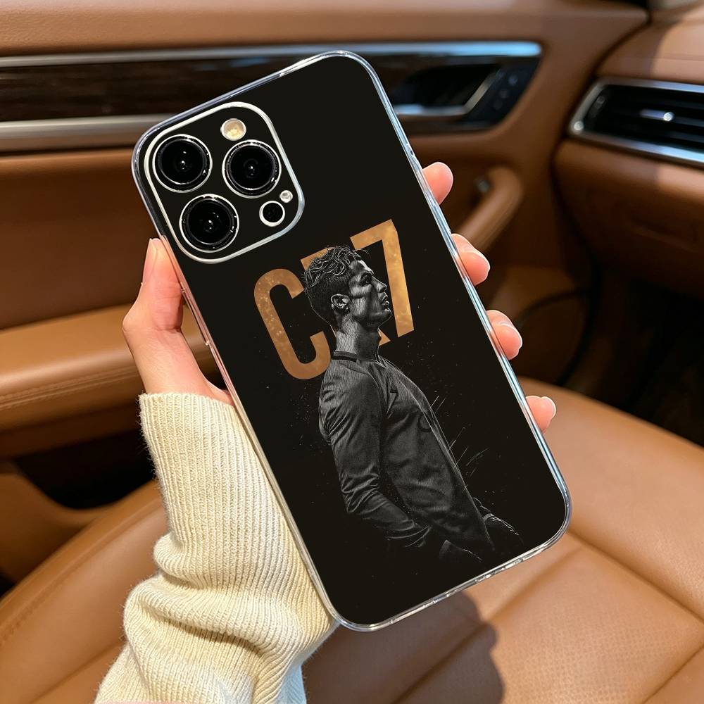 C-R-7 R-Ronaldo Phone Case For iPhone17,16,15,14,13,12,11 ,Pro Max,16/15/14 Plus Transparent Cover