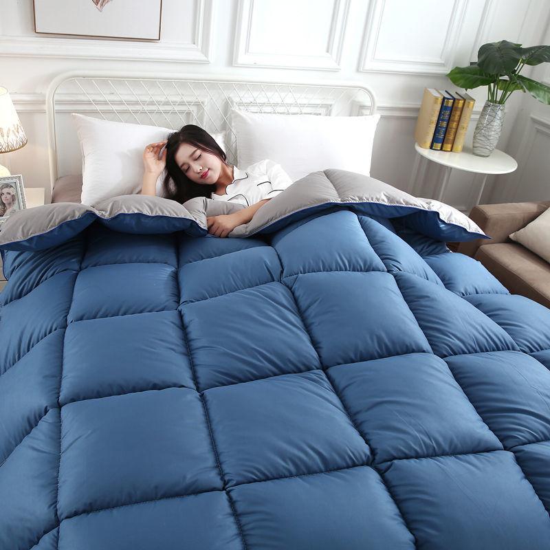 Winter White Goose Down Duvet Thickened Warmth Double Quilt Single Dormitory Quilt Large Soft and Comfortable Duvet