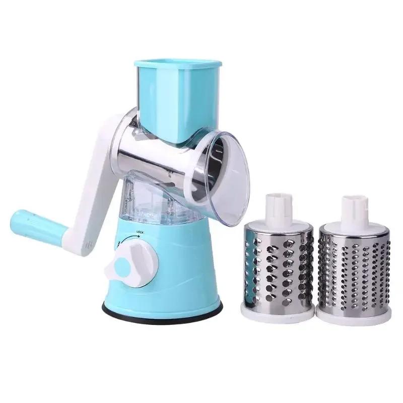 Household Kitchen Food Processors Multi-functional Manual Vegetable Fruit Slicer Round Cutter Shred Grater Shredder