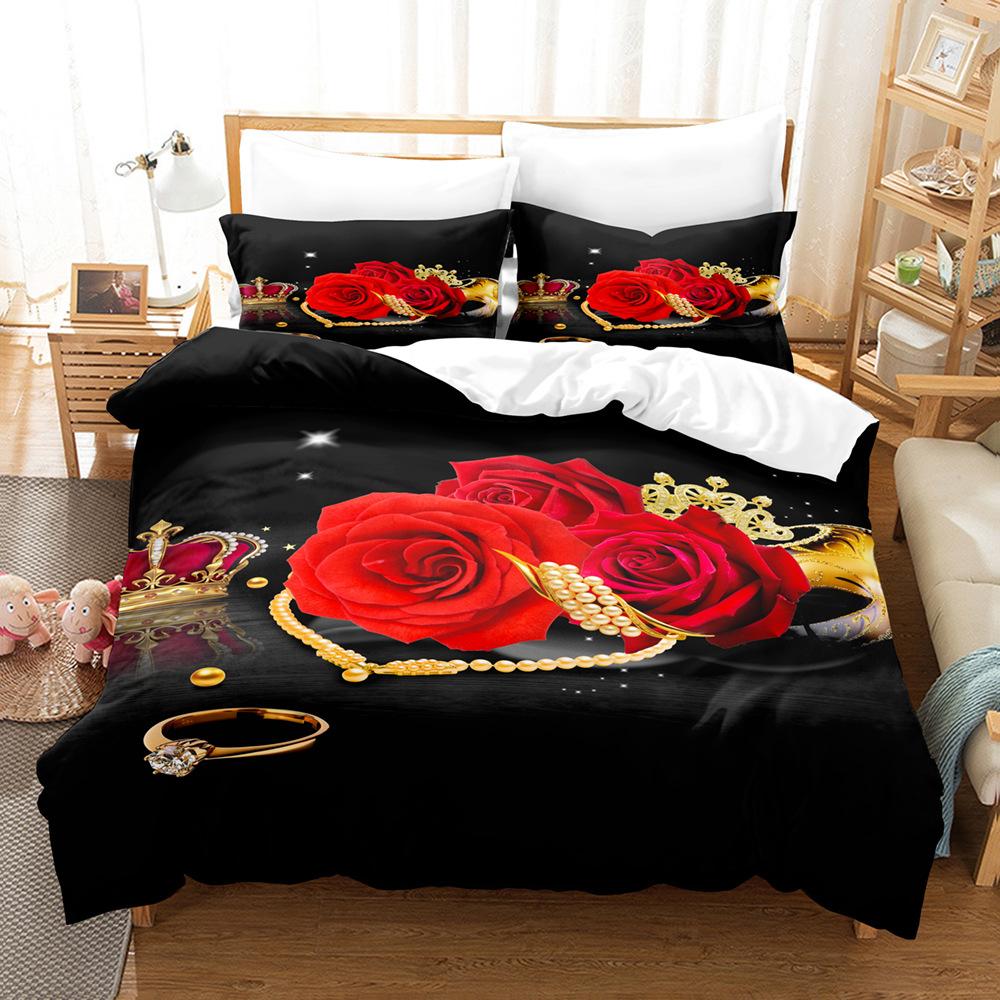 Fashion Technology Printing, 3D Digital Printing, Bedding, Duvet Covers, Pillowcases, Three-piece Sets