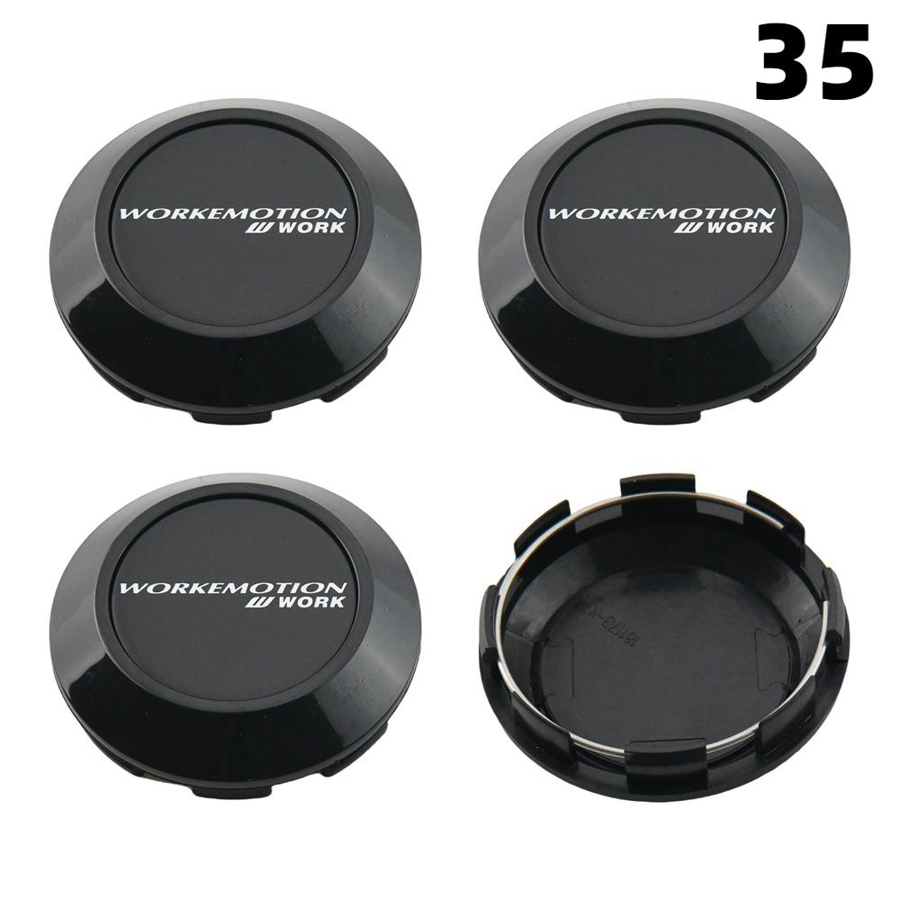 4PCS OD 76MM / ID 72MM Cap For Rims WORK EMOTION EQUIP MEISTER VS Emblem Wheel Center Cap Sport Car Logo Wheel Cover Hub Caps