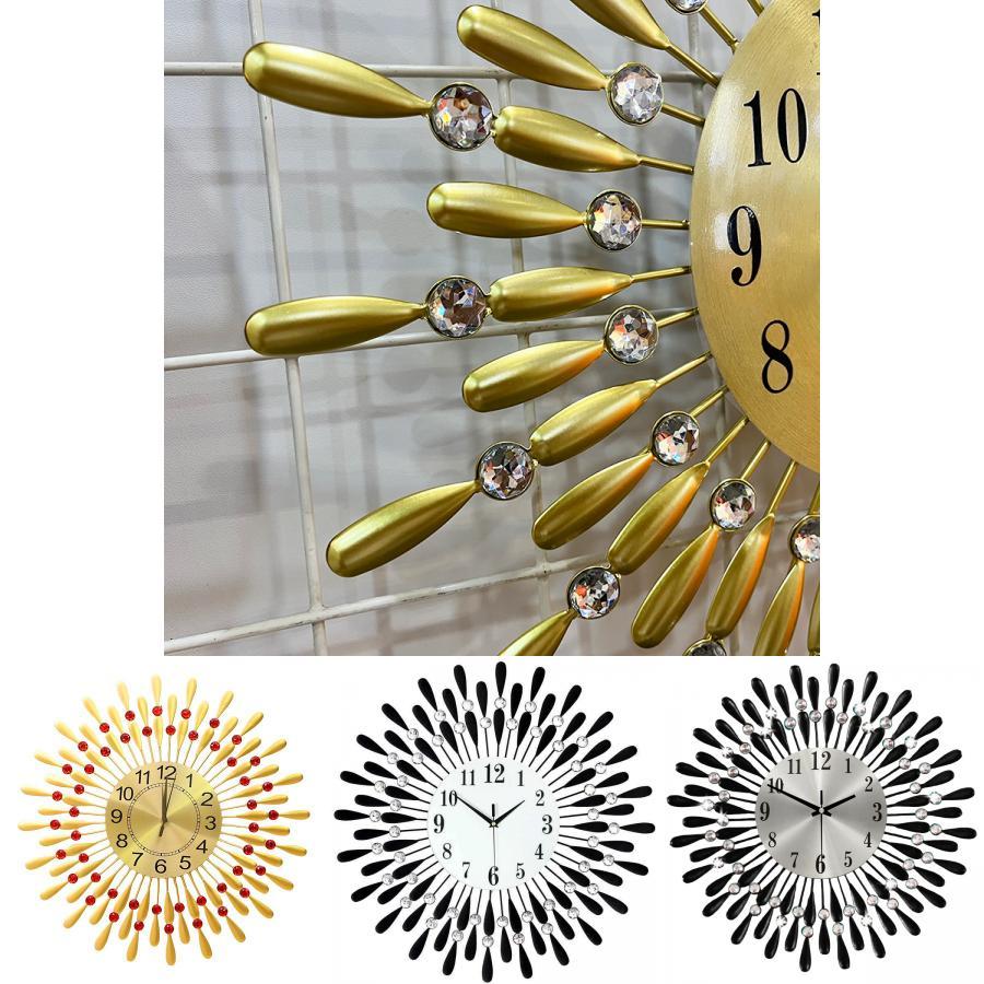 Modern Iron Art Wall Clock With Silent Sweep Movement For Living Room Decor