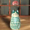 Real Flower Vase Dotted Cat Desktop Decoration Resin Cartoon Kitten Floral Plants Holder Indoor Dried Arrangement Container