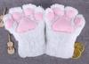 DOKiDOKi Cat Paw Gloves (Set of 2) - Fluffy and Cute, Perfect for Cosplay, Halloween, or As a Transformation Glove (White)