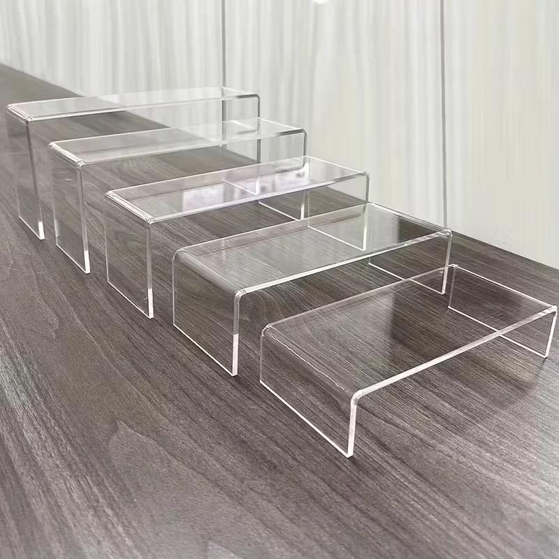 Clear Acrylic Riser Display Stand for Jewelry Figures Cupcake Candy Dessert Showcase Shelf - Store Display Accessory