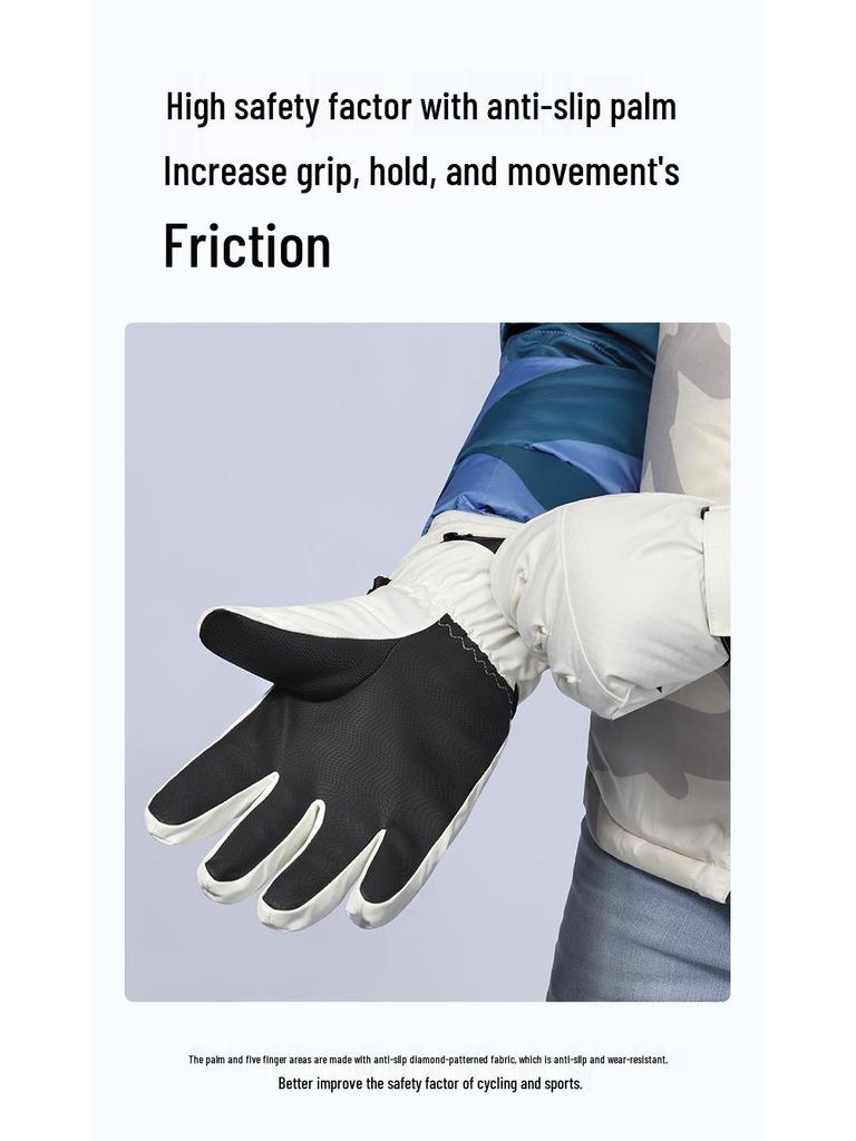 Unisex Waterproof Heated Motorcycle Gloves for Winter Riding