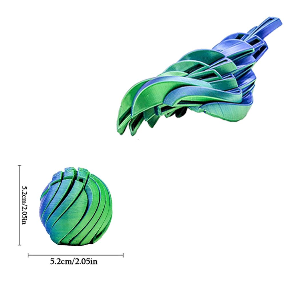 Creative Slime Ball Fidget Toy Printed Twistsphere Gear Liquid Flow With Rotating Design Anxiety Relief Toys 3D Round Sensory Compression Bouncy
