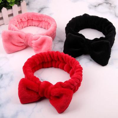 1 adet yumuşak kadın Hairbands saç tutucu kızlar popüler mercan polar elastik yıkama yüz şapkalar kafa bandı