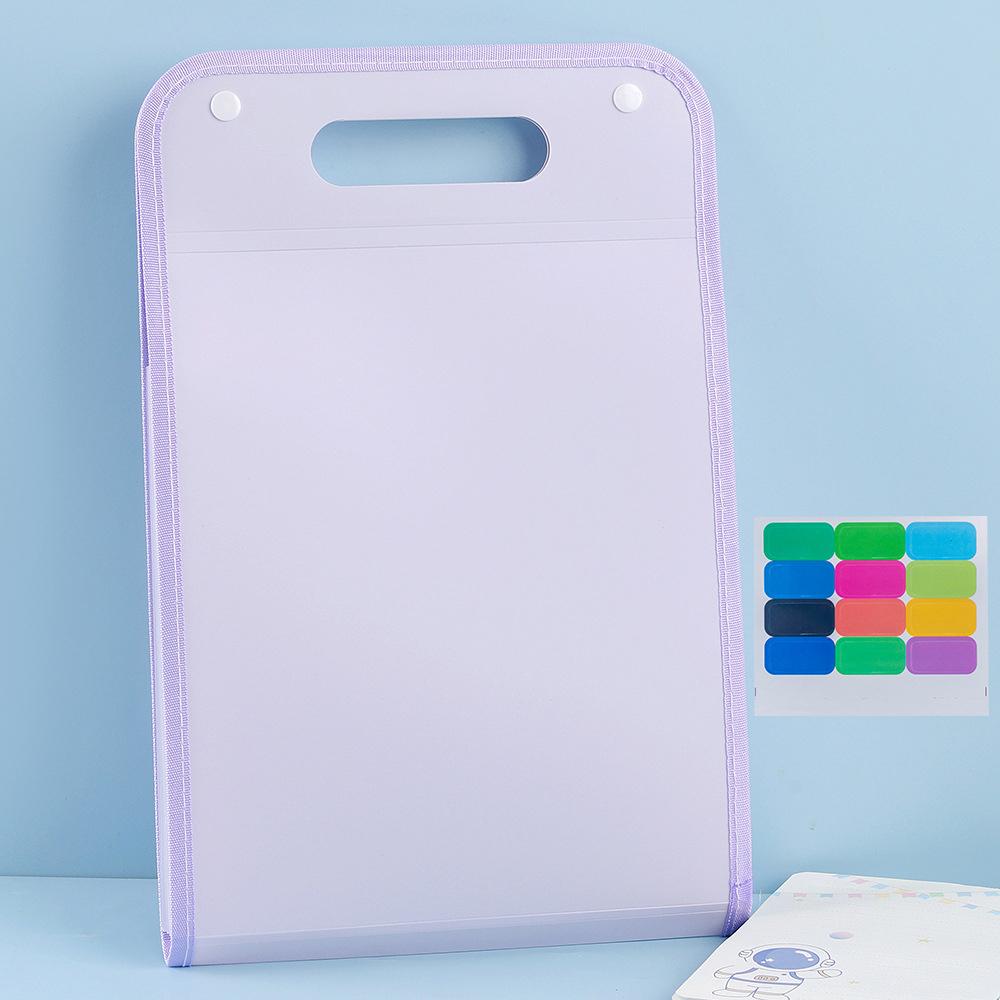 Vertical Hand-held Organ Bag A4 Paper File Folder Large Capacity Multi-layer Expanding Folder Student Data Sorting Storage Bag