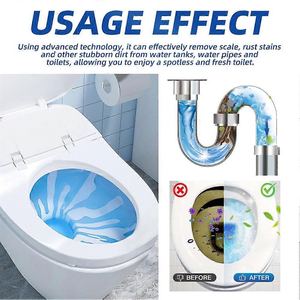 2026 New Automatic Toilet Bowl Cleaner - Effective Blue Deodorizer Flush Cleaner, Long Lasting Toilet Cleaner Tablets