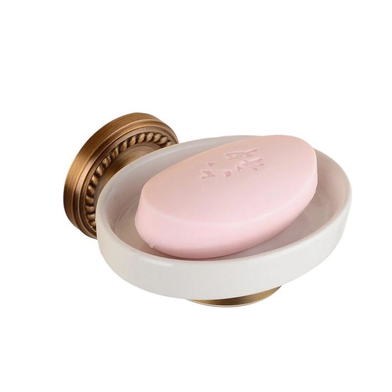 Yipan Antique European Brass Twist Towel Rack & Soap Dish