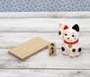 Craftsman House Seto Ware Lucky Spotted Maneki-neko (Lucky Cat)