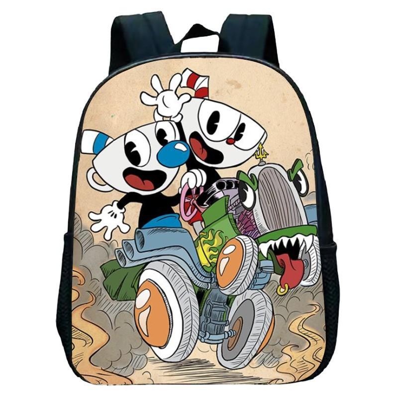 Cuphead Pattern Schoolbag Merchandise: Cuphead Kindergarten Children S Anime Backpack Ordering Z Backpack