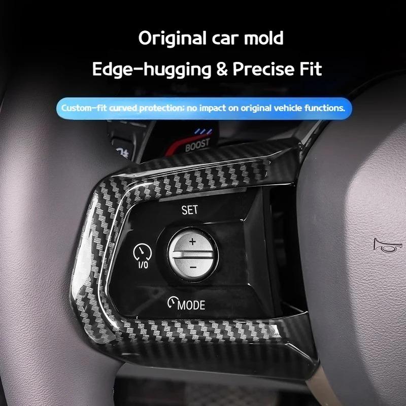 For BMW 5 Series I5 X3 G45 G60 2024-2025 ABS Carbon Fiber Steering Wheel Decorative Frame Interior Decoration Items Accessories