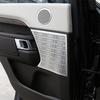 For Land Rover Discovery 5 LR5  L462 2017-2023 Aluminum Alloy Silver Car Door Speaker Frame Cover Trim Sticker Car Accessories
