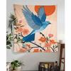 Japandi Art Print Flying Birds Hanging Bohemian Tapestry Bohemian Wall Tapestries Mandala Cheap Hippie Wall Hanging